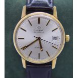 OMEGA WATCH CO 9CT YELLOW GOLD GENEVE AUTOMATIC WATCH (34MM CASE WIDTH X 45MM HEIGHT)