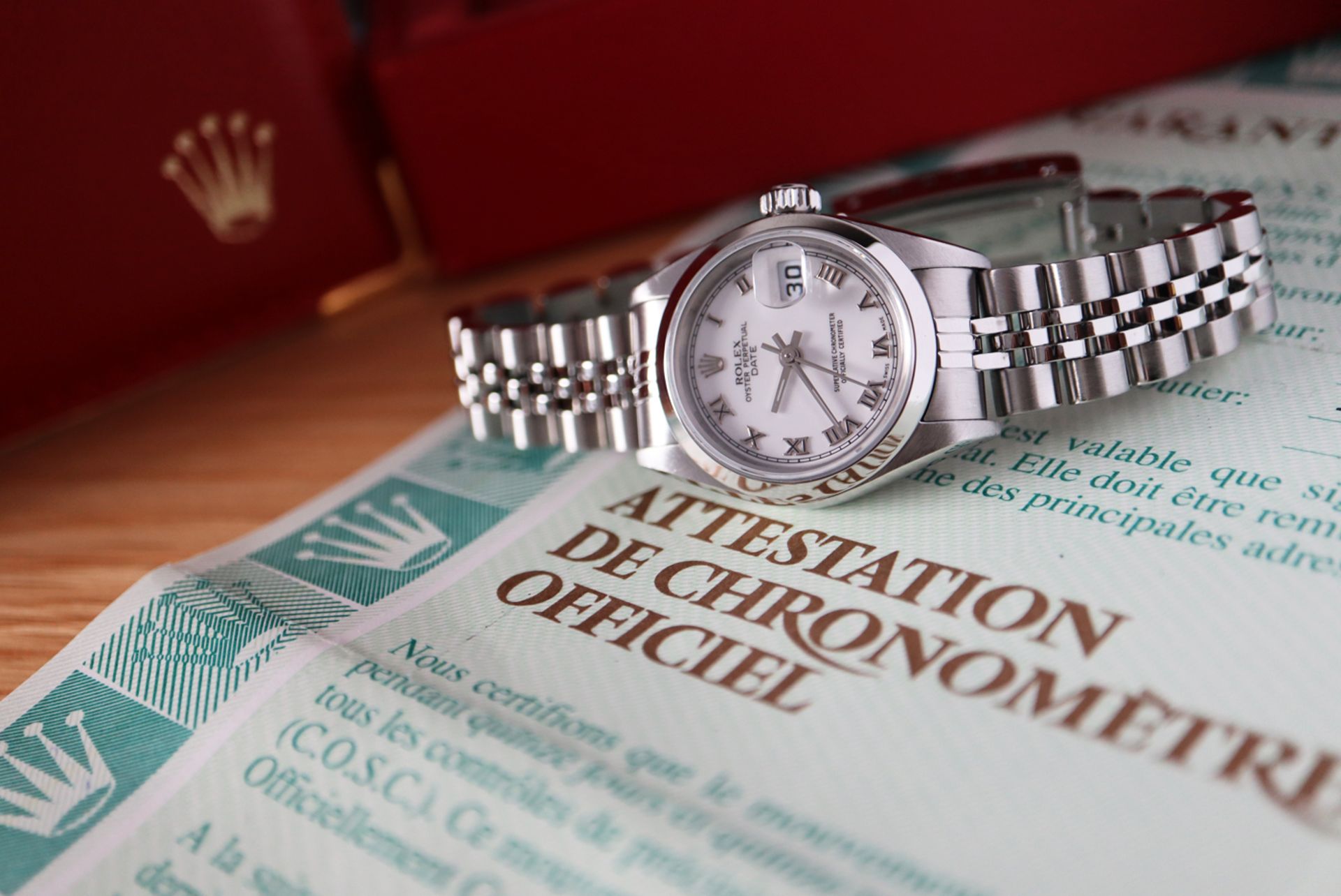 *STUNNING* LADIES ROLEX DATEJUST / OYSTER DATE MODEL *FULL SET* - ROMAN NUMERAL DIAL - Image 10 of 12