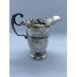 HALLMARKED SILVER JUG - 2.5" HIGH x 3.5" WIDEST POINT