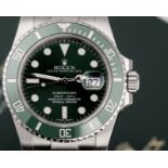 2020 LAST EDITION ROLEX "HULK" REF 116610LV SUBMARINER - BOX/ CARD/ BOOKLETS/ TAG/ VALUATION ETC