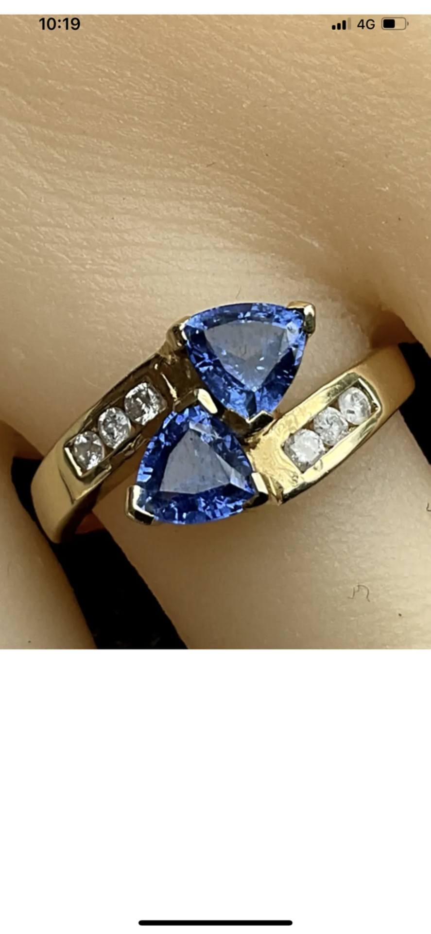 FINE 18ct GOLD CEYLON BLUE SAPPHIRE & DIAMOND RING - £3k INSURANCE REPLACEMENT - Image 2 of 2