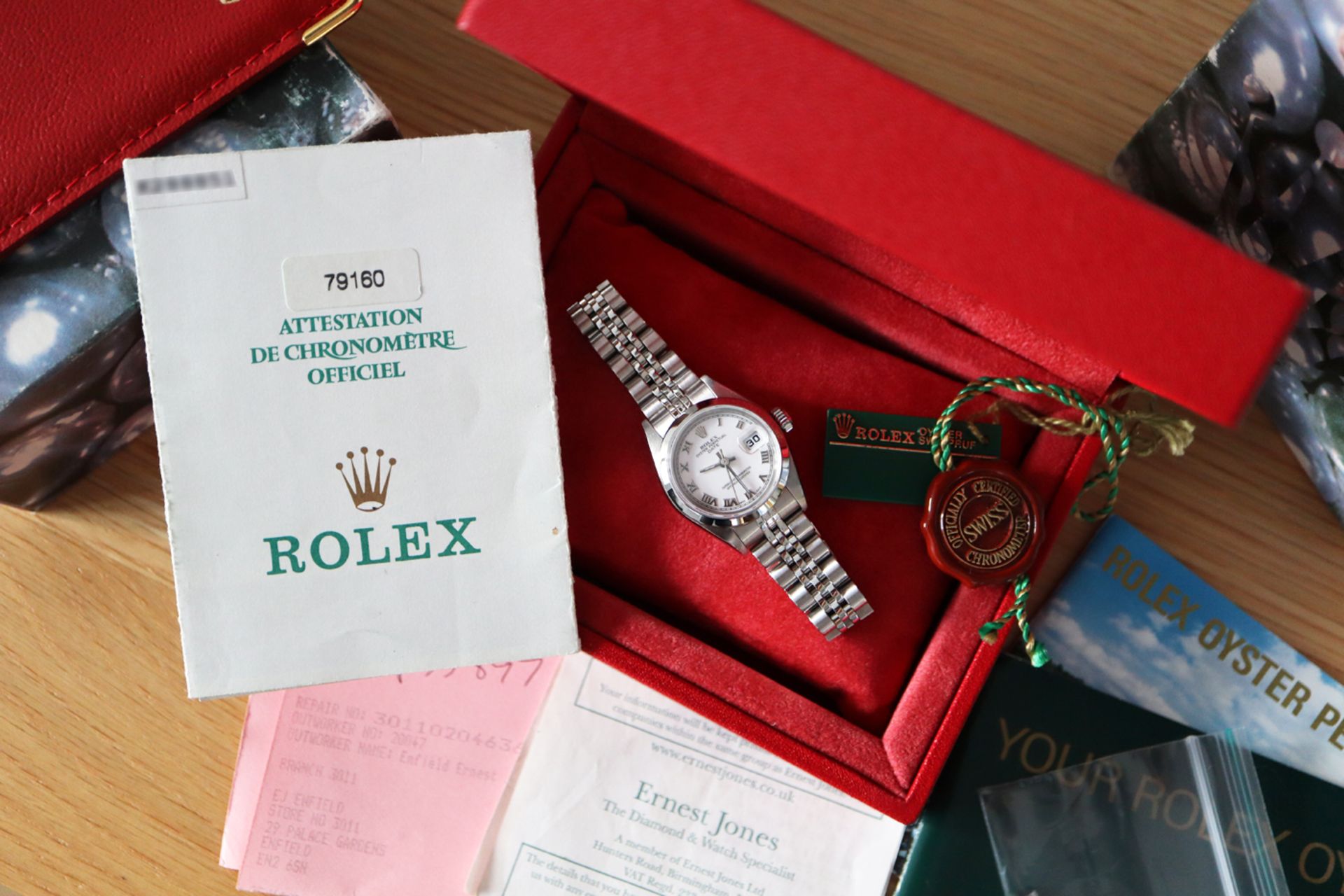 *STUNNING* LADIES ROLEX DATEJUST / OYSTER DATE MODEL *FULL SET* - ROMAN NUMERAL DIAL - Image 8 of 12