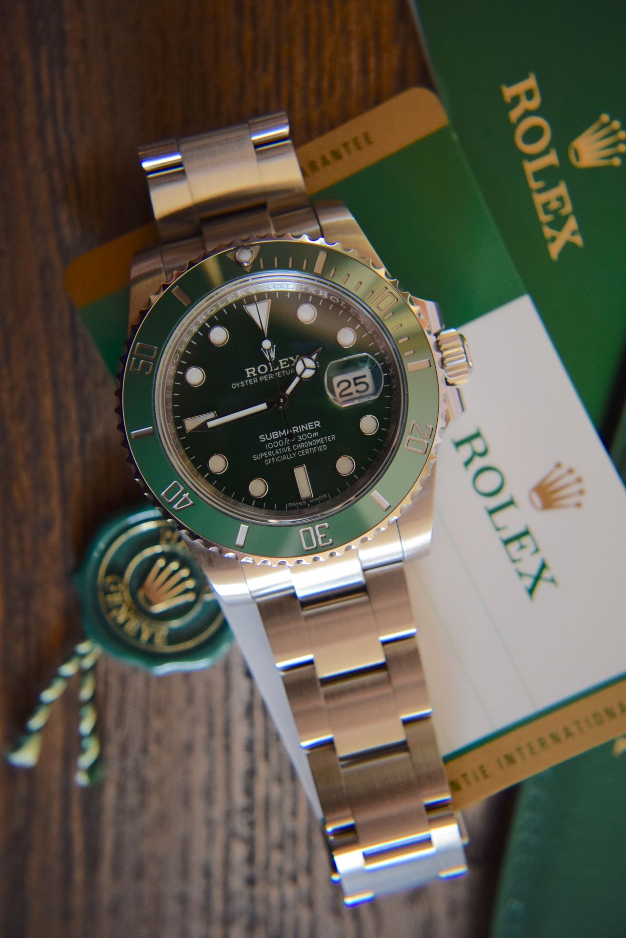 2020 LAST EDITION ROLEX "HULK" REF 116610LV SUBMARINER - BOX/ CARD/ BOOKLETS/ TAG/ VALUATION ETC - Image 5 of 10