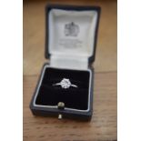 1.20CT OLD CUT DIAMOND RING IN 18K WHITE GOLD