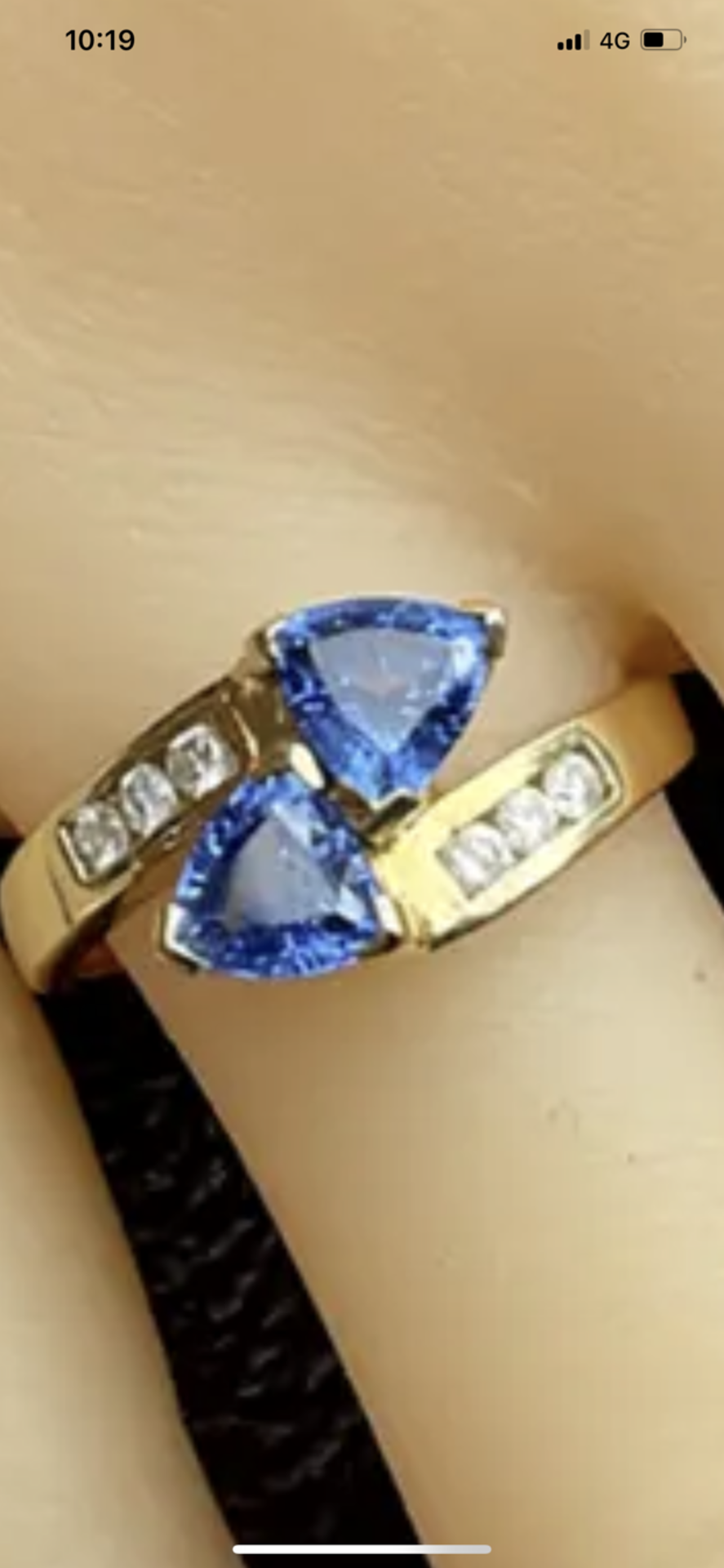 FINE 18ct GOLD CEYLON BLUE SAPPHIRE & DIAMOND RING - £3k INSURANCE REPLACEMENT