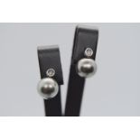 18K PEARL & DIAMOND EARRINGS