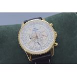 BREITLING 18K YELLOW GOLD RARE LIMITED EDITION "BLUE ANGELS" NAVITIMER REF. H30030.1