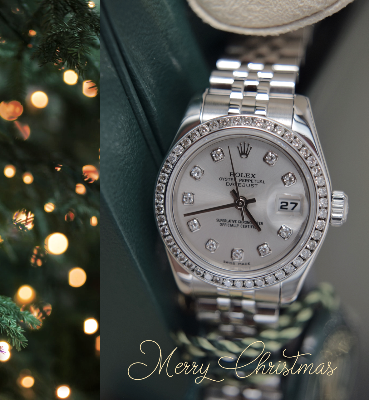 *STUNNING* DIAMOND ROLEX DATEJUST 26' REF. 179174 - 18CT WHITE GOLD & STEEL (BOX & ACCESSORIES ETC)