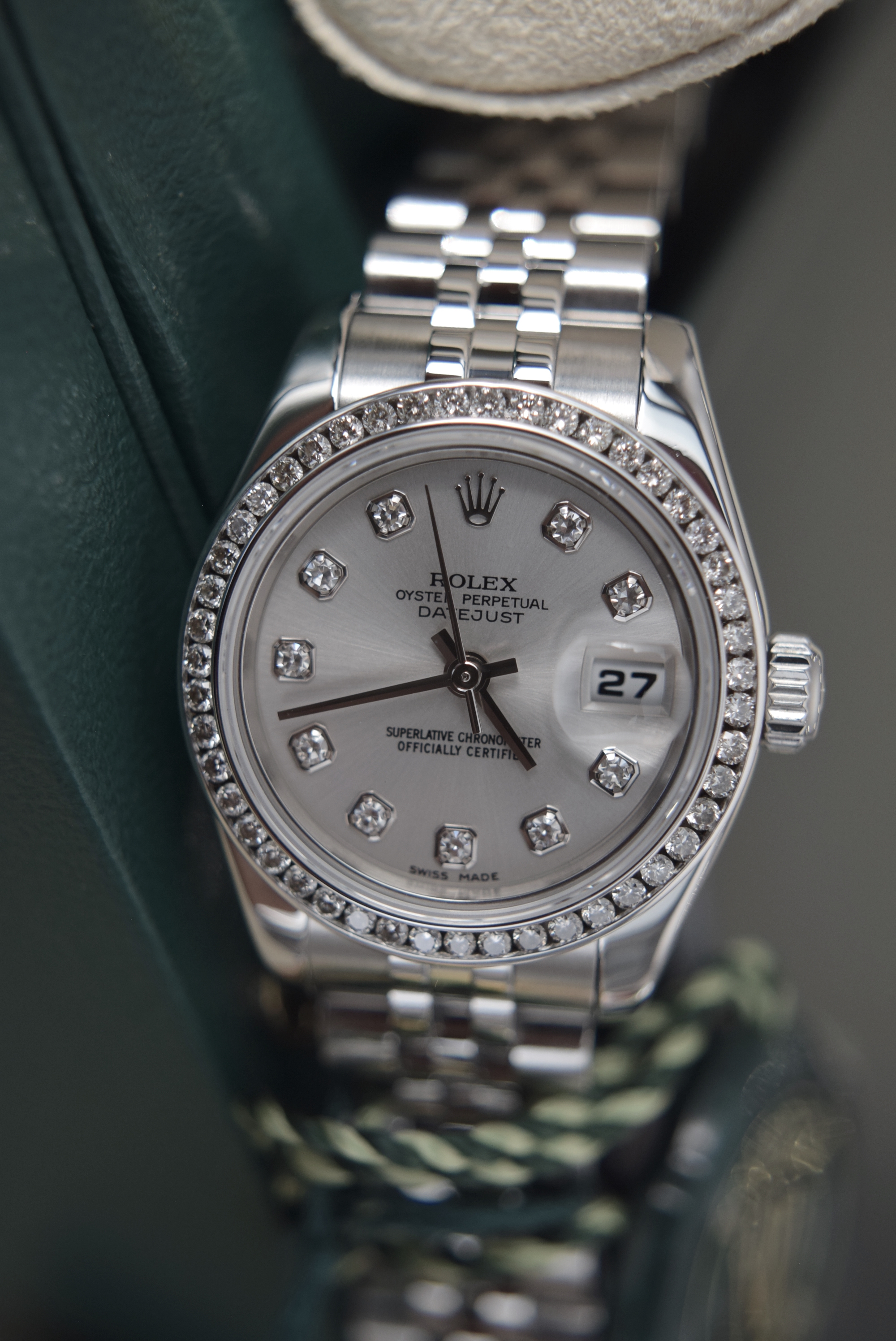 *STUNNING* DIAMOND ROLEX DATEJUST 26' REF. 179174 - 18CT WHITE GOLD & STEEL (BOX & ACCESSORIES ETC) - Image 2 of 22