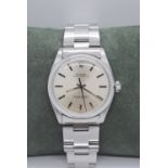 ROLEX OYSTER PERPETUAL 34MM MENS WRISTWATCH (SILVER DIAL / 78350 OYSTER BRACELET)