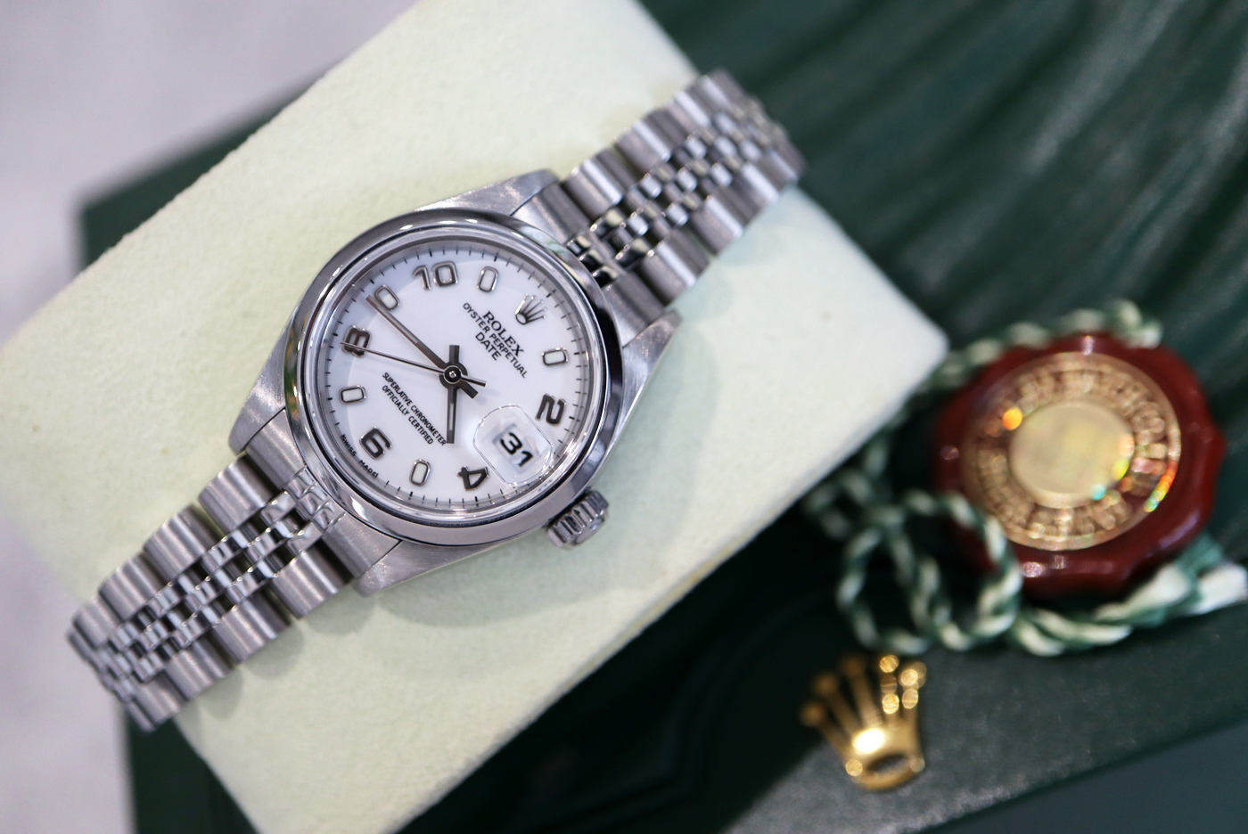 ROLEX DATEJUST REF. 79240 / OYSTER DATE 26MM LADIES STEEL MODEL - WHITE ARABIC NUMERAL DIAL - Bild 3 aus 9