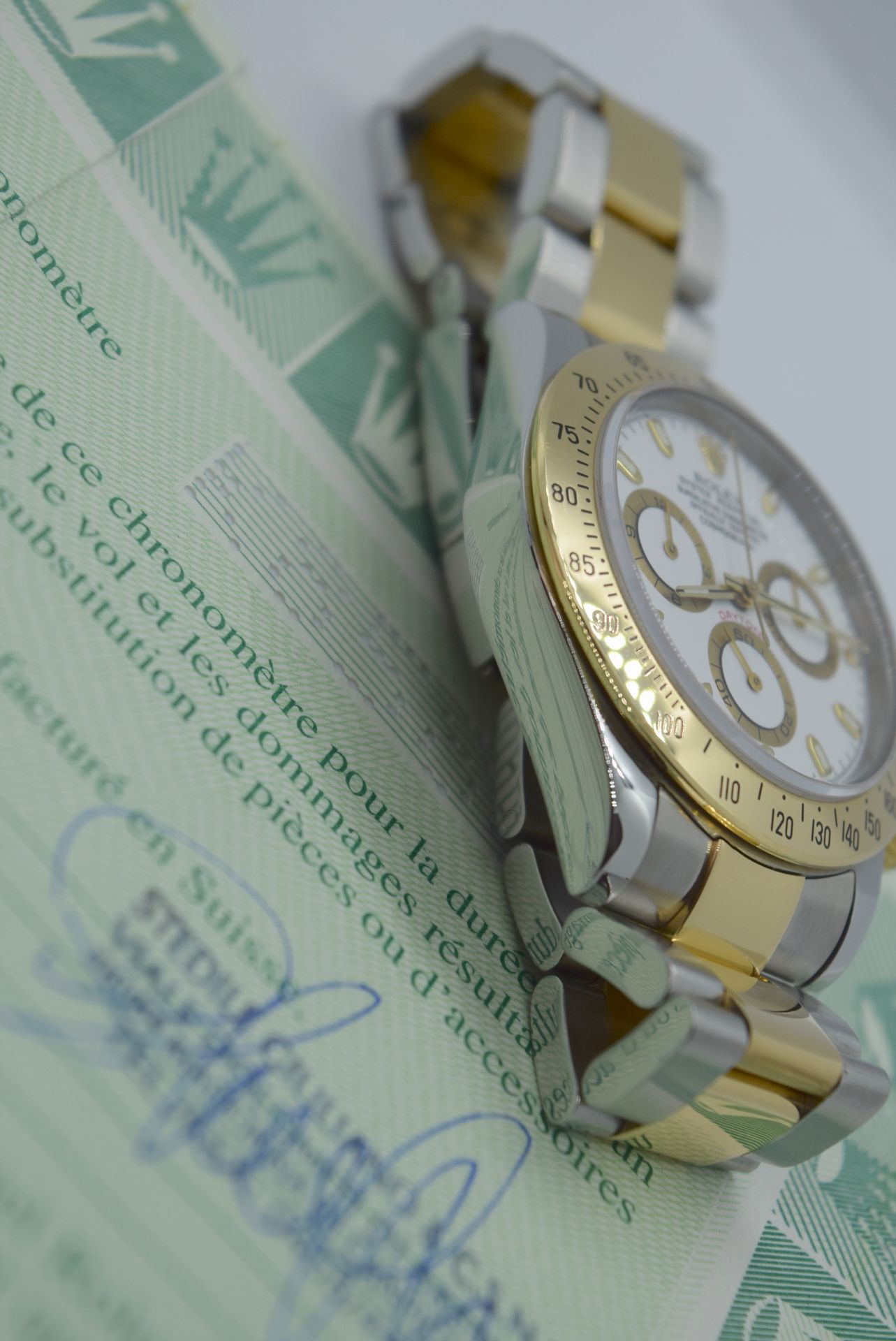 ROLEX DAYTONA REF. 116523 (K SERIES) 18K YELLOW GOLD & STEEL - COMPLETE WITH ORIGINAL CERTIFICATE - Image 9 of 9