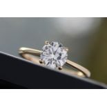 GORGEOUS DIAMOND 0.78CT *VS* / G-H - SOLITAIRE RING - 18K YELLOW GOLD