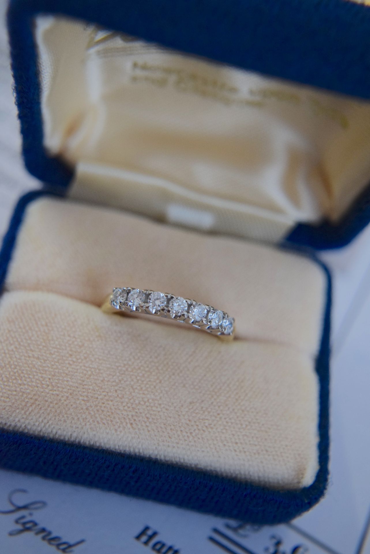 0.77CT VS/ E - 18CT YELLOW & WHITE GOLD DIAMOND ETERNITY RING   (BOX & VALUATION) - Image 6 of 11