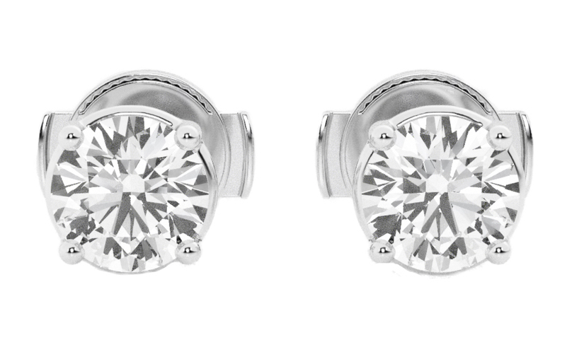 STUNNING 1.02CT DIAMOND EAR STUDS IN 14K WHITE GOLD (SI QUALITY) - £4,500 VALUATION