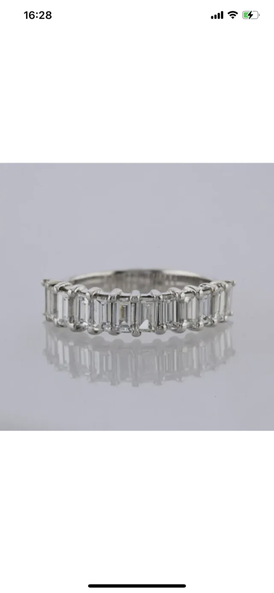 FINE 2.00CT EMERALD CUT DIAMOND PLATINUM ETERNITY RING - £7500 INSURANCE VALUATION