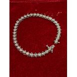 14ct WHITE GOLD APPROX 4.00CT DIAMOND BRACELET - £3500 valuation NRV