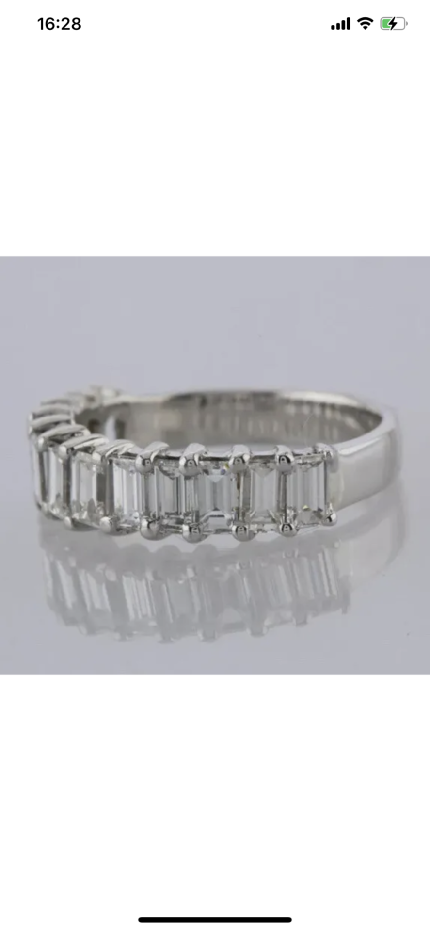 FINE 2.00CT EMERALD CUT DIAMOND PLATINUM ETERNITY RING - £7500 INSURANCE VALUATION - Image 2 of 3