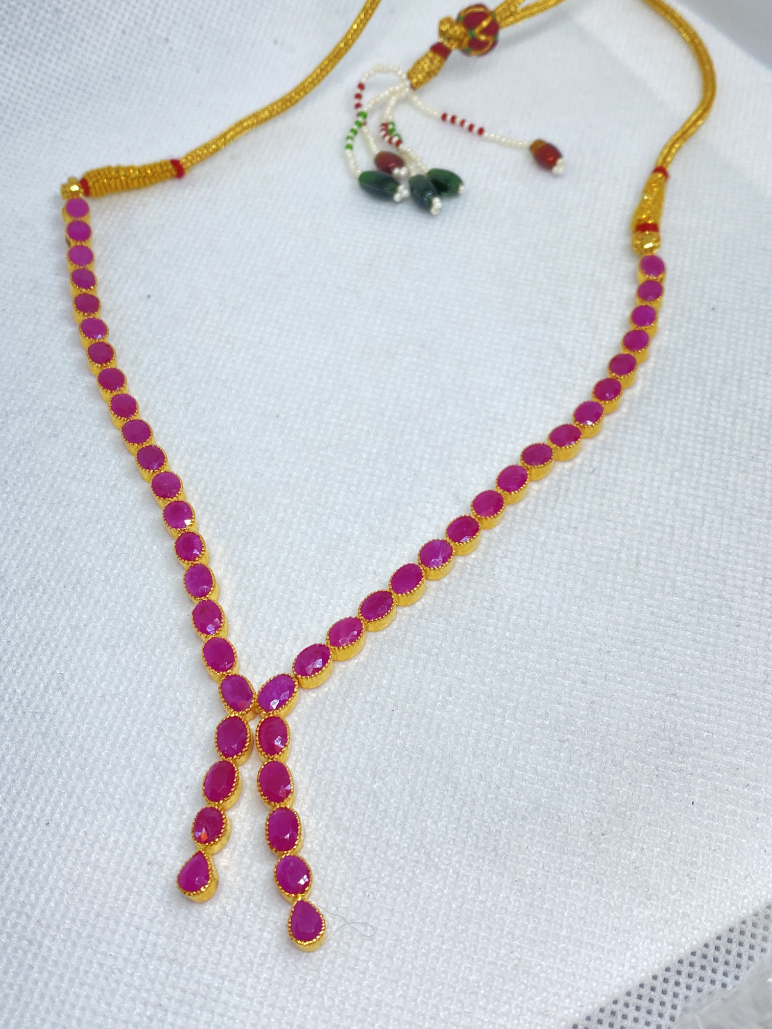 STUNNING 22ct YELLOW GOLD 20.00+ CARATS OF RUBY NECKLACE - Bild 5 aus 6