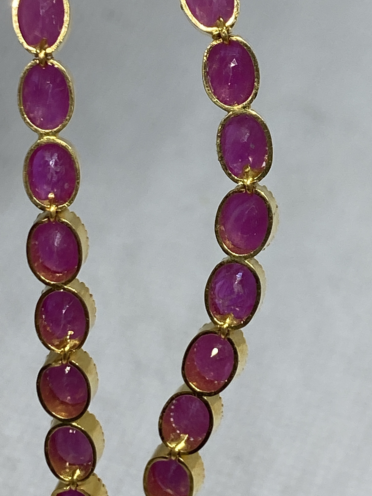 STUNNING 22ct YELLOW GOLD 20.00+ CARATS OF RUBY NECKLACE - Bild 6 aus 6