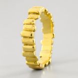 Modernist ring In yellow 18-carat gold. Turn of finger: 54 (US: 6 1/2) Marked : 750 partially