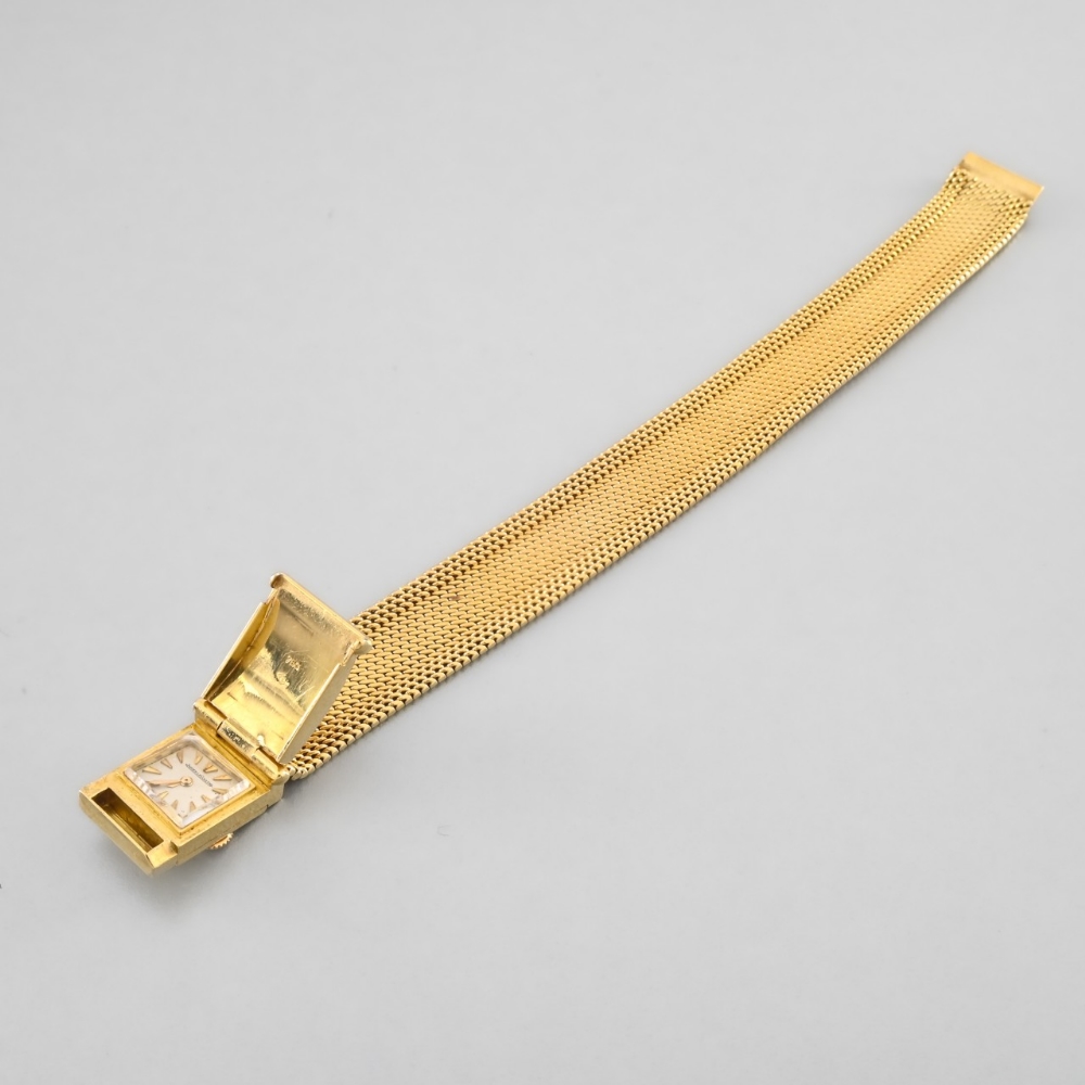 Jaeger-Le Coultre Ladies' watch Wristwatch in yellow 18-carat gold, model calibre 101. Cream- - Image 9 of 9
