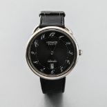HERMES Arceau automatic watch Large model, 36 mm, stainless steel, black back, automatic movement,
