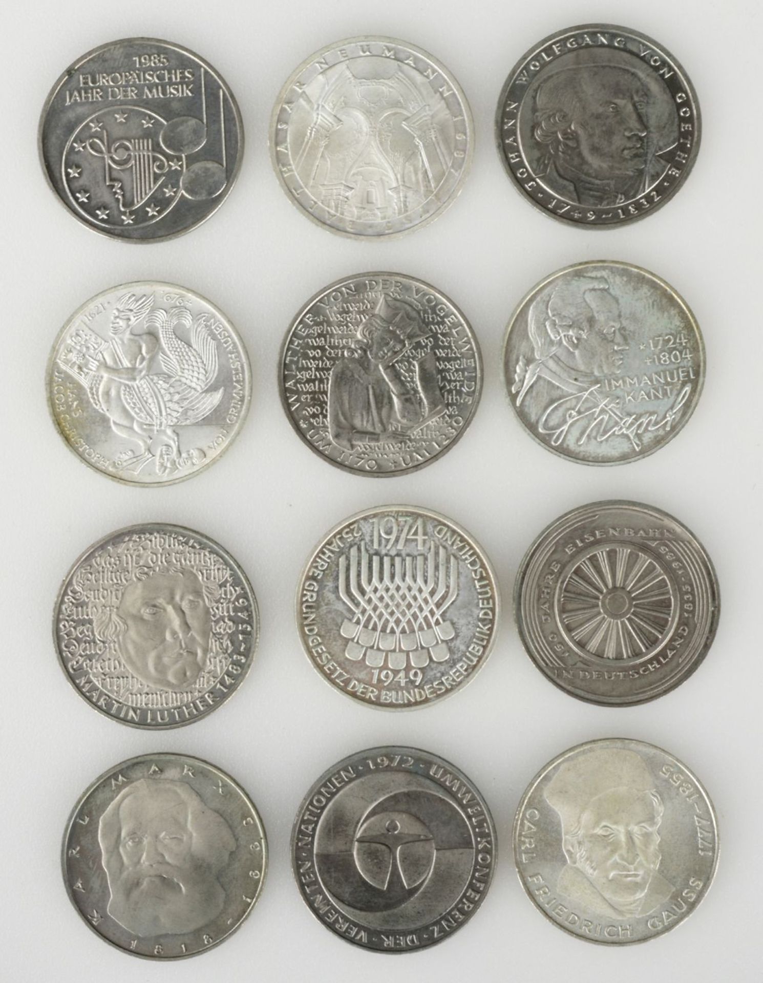 Konvolut 5 Mark-Gedenkmünzen BRD - Bild 2 aus 3