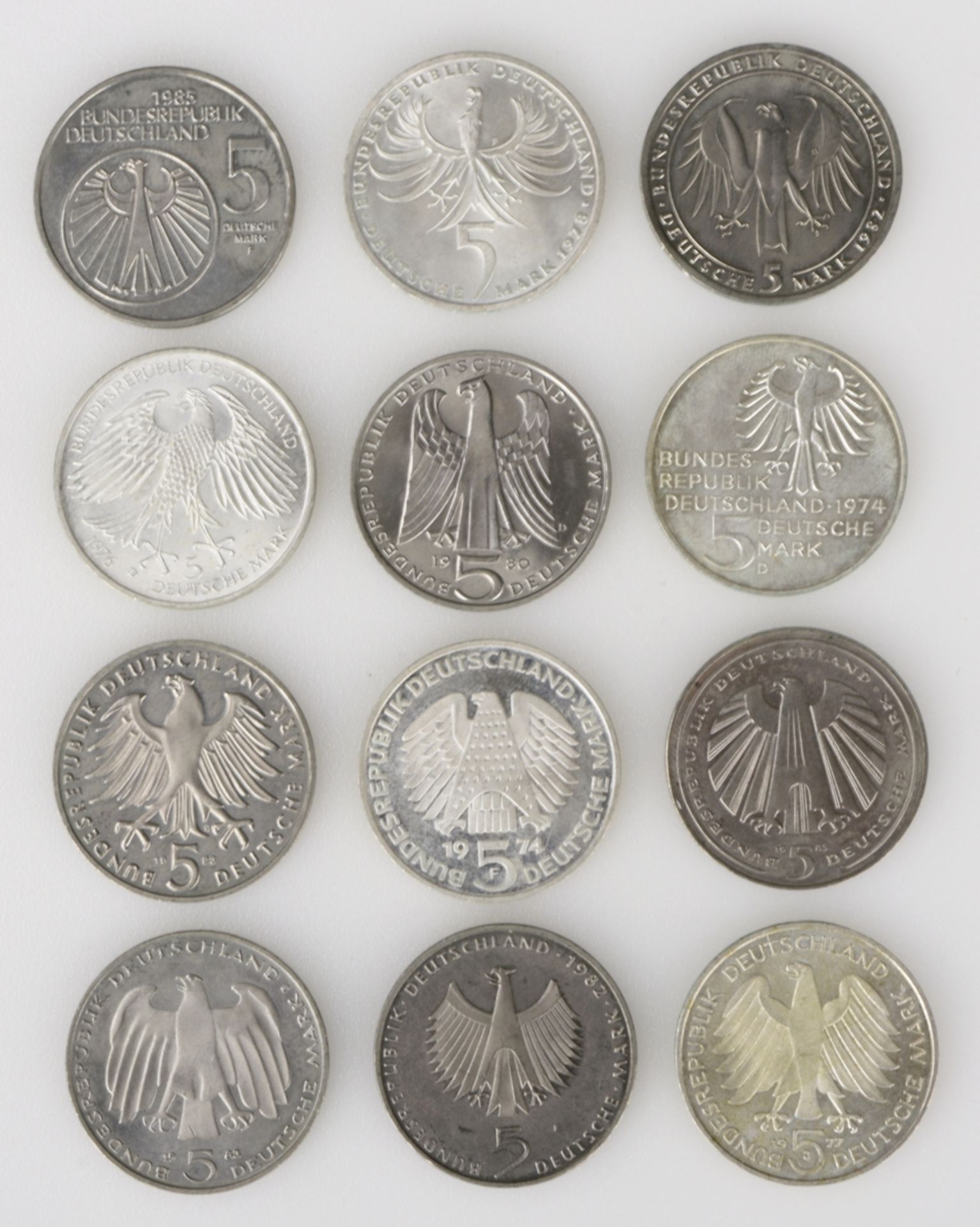 Konvolut 5 Mark-Gedenkmünzen BRD - Bild 3 aus 3