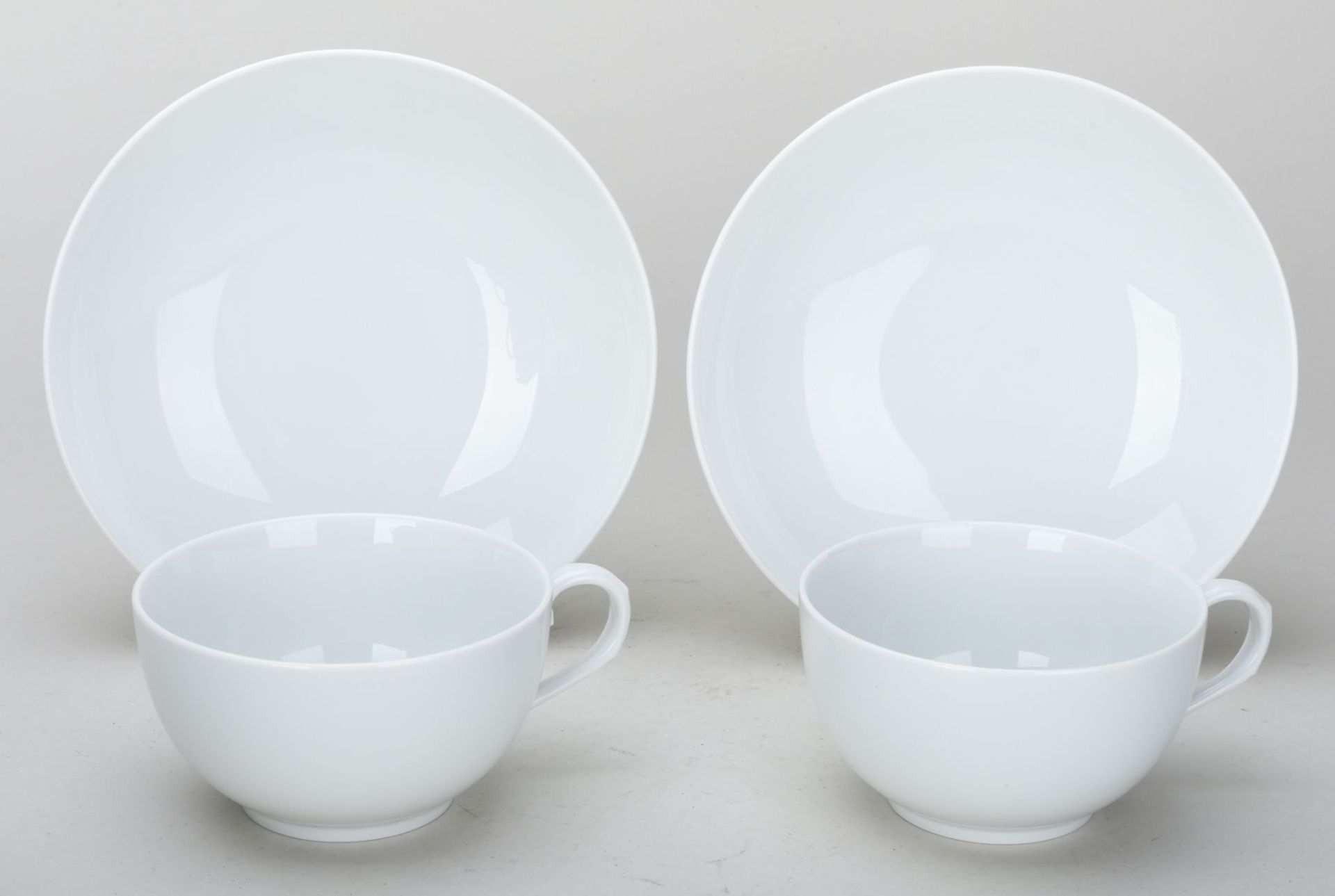 Paar Milchkaffeetassen mit Untertassen - Bild 2 aus 3