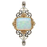 C. Giuliano - Antike Opal-Diamantbrosche als Anhänger