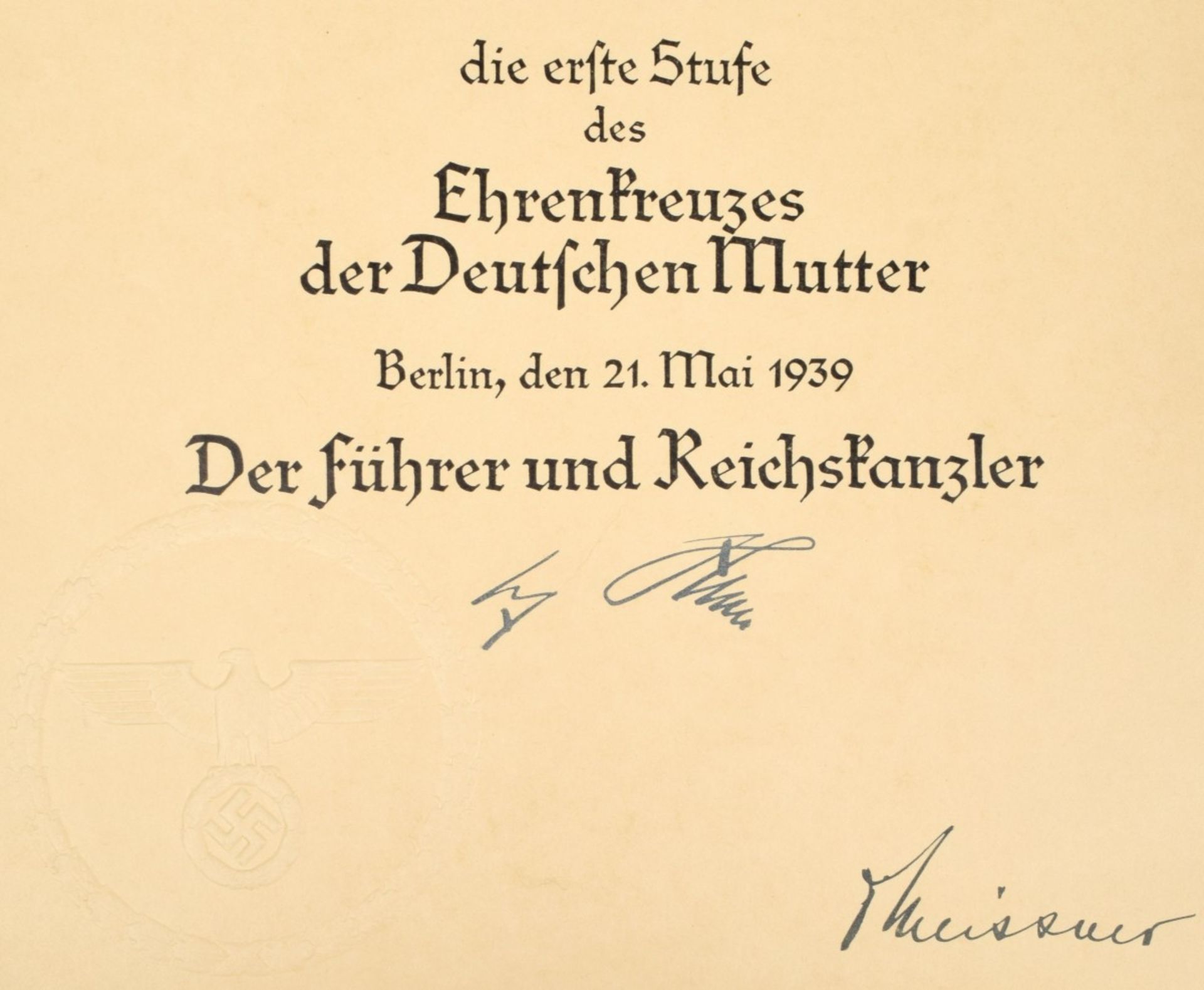 Verleihungs-Urkunde - Image 3 of 3