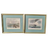 (2) J.M.W. Turner Hand-Colored Lithographs