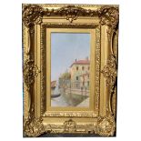 19th C. Venetian Canal Scene Painting