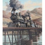 J. Craig Thorpe (B. 1948) "Oregon Locomotive" Oil
