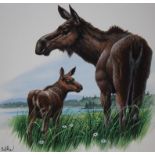 Don Balke (B. 1933) "Moose" Original Painting