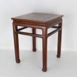 Chinese Huanghuali Stool, Signed