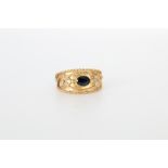 14K Gold Semi-Precious Stone & Diamond Ring