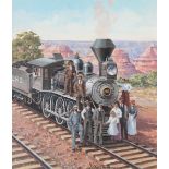 J. Craig Thorpe (B. 1948) "Arizona Locomotive" Oil