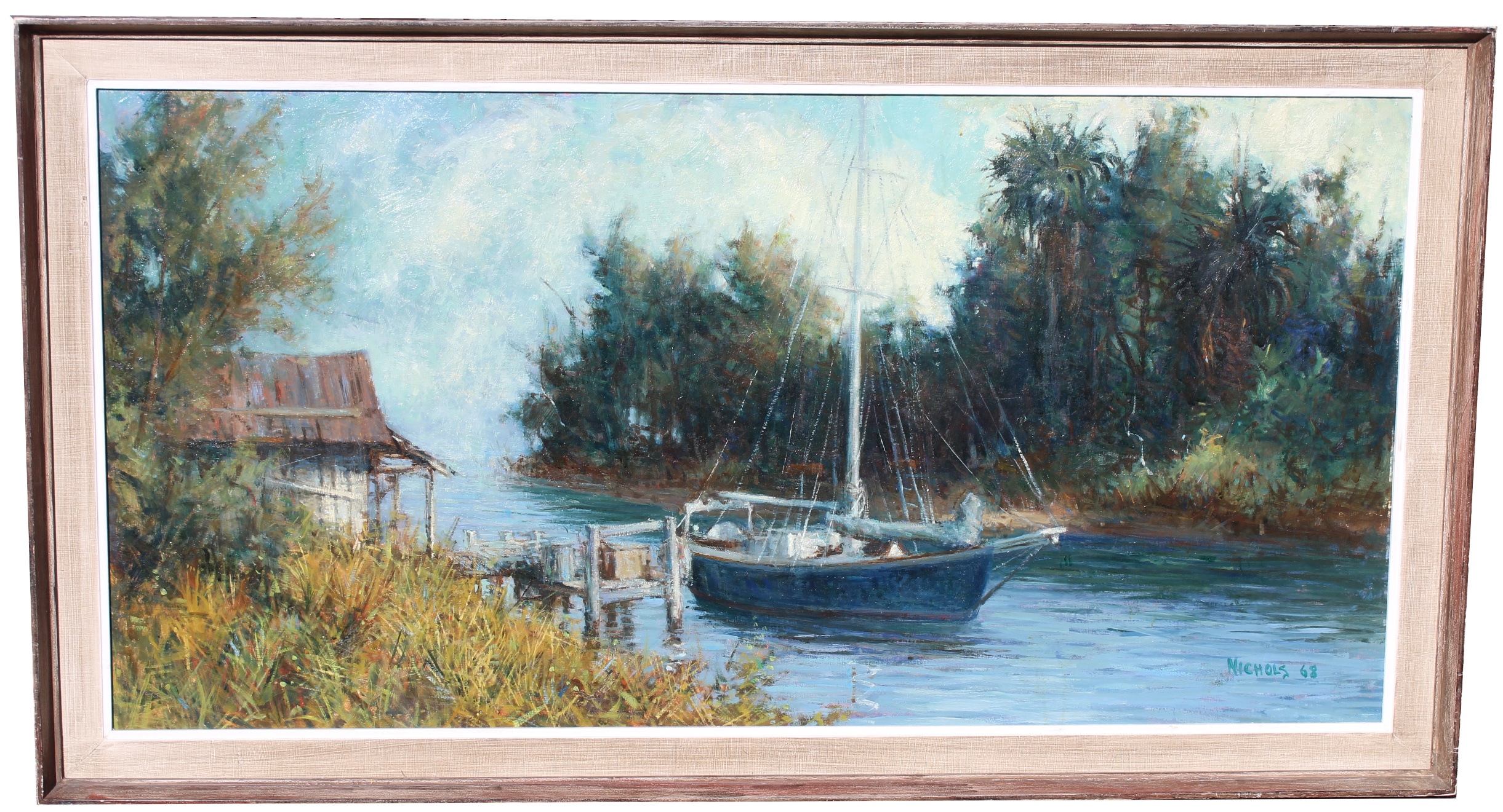 Roy Nichols (Florida, 20th C) Large 1968 FL Scene - Bild 2 aus 7