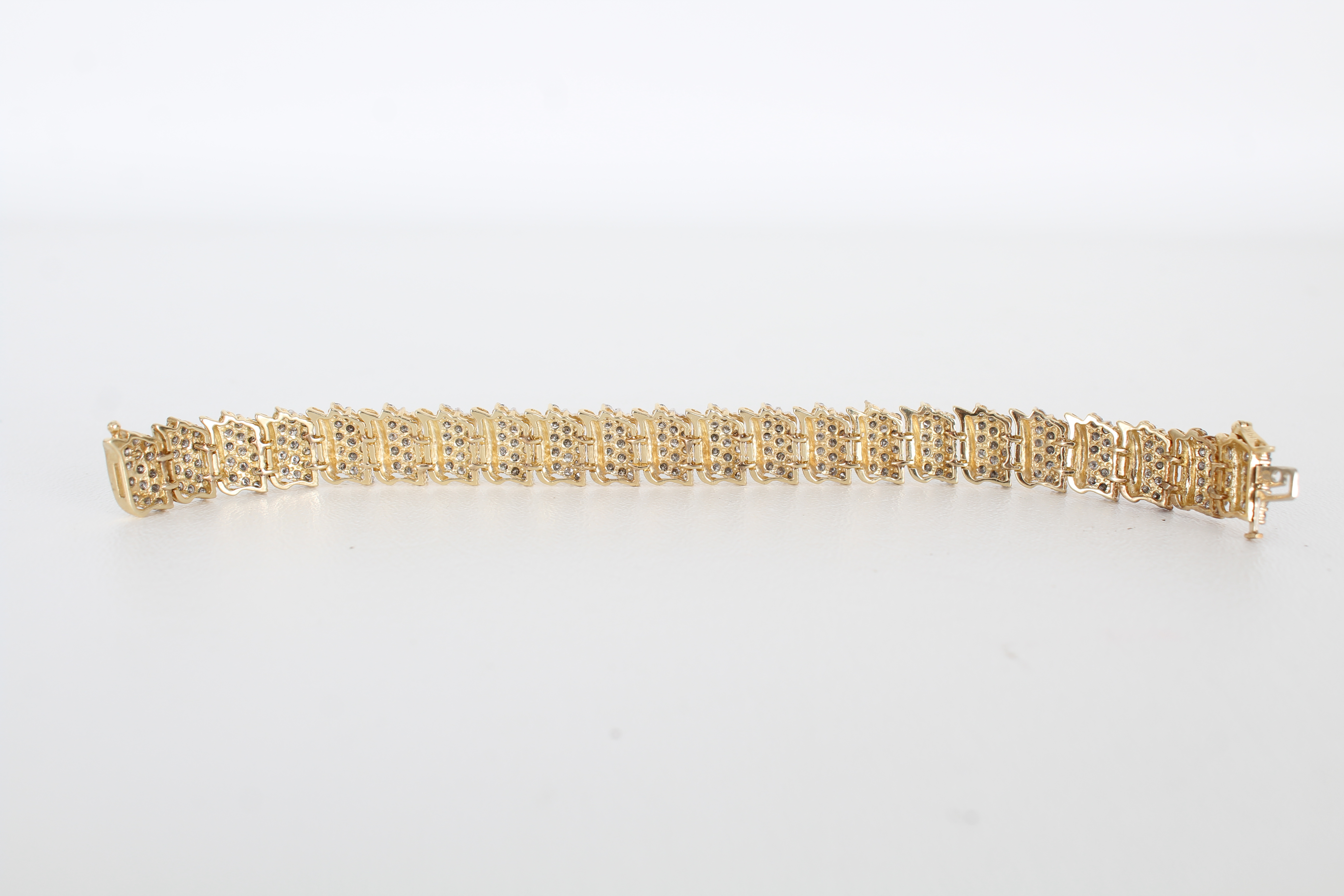 14K Gold & Diamond Tennis Bracelet - Bild 4 aus 6
