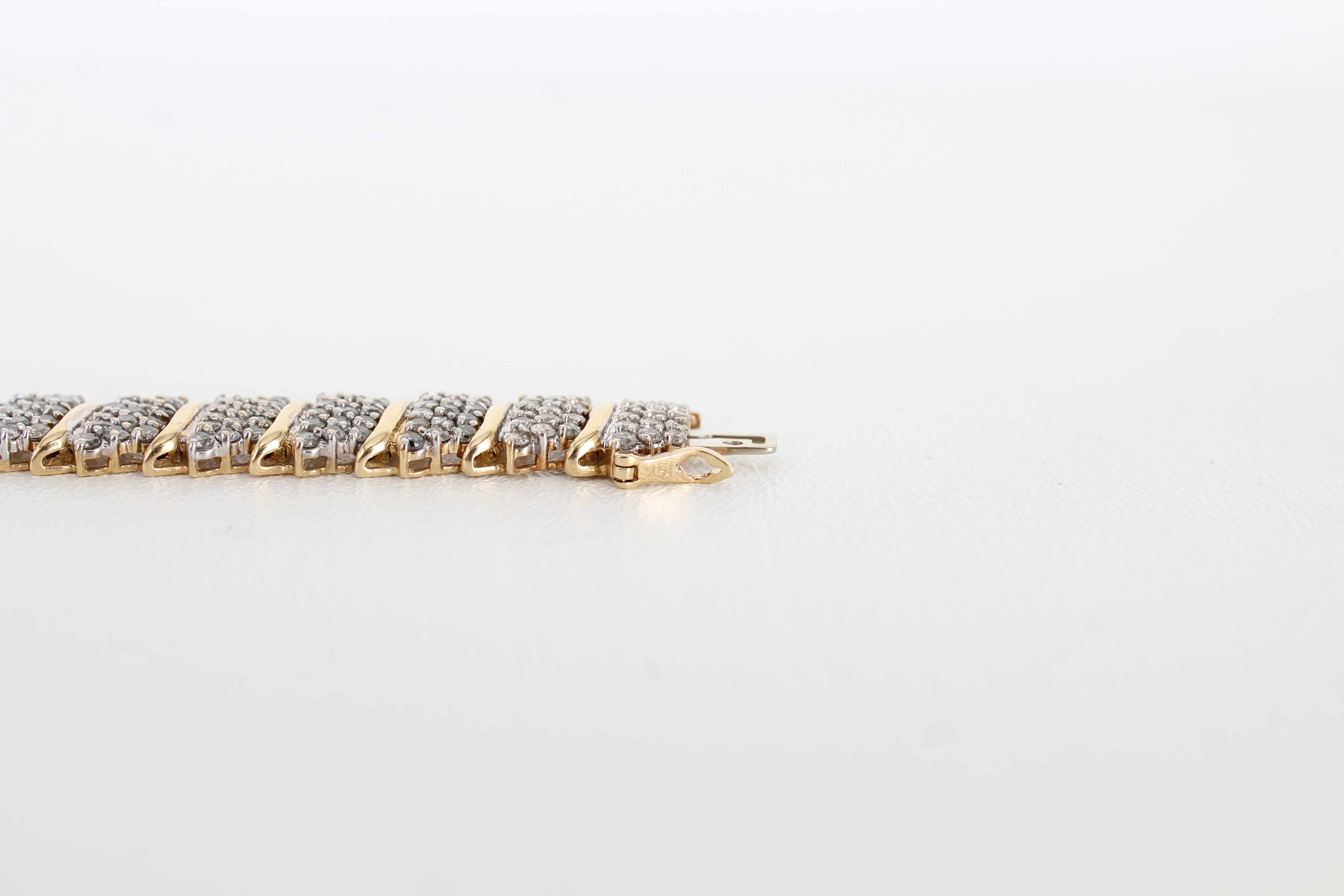 14K Gold & Diamond Tennis Bracelet - Bild 6 aus 6