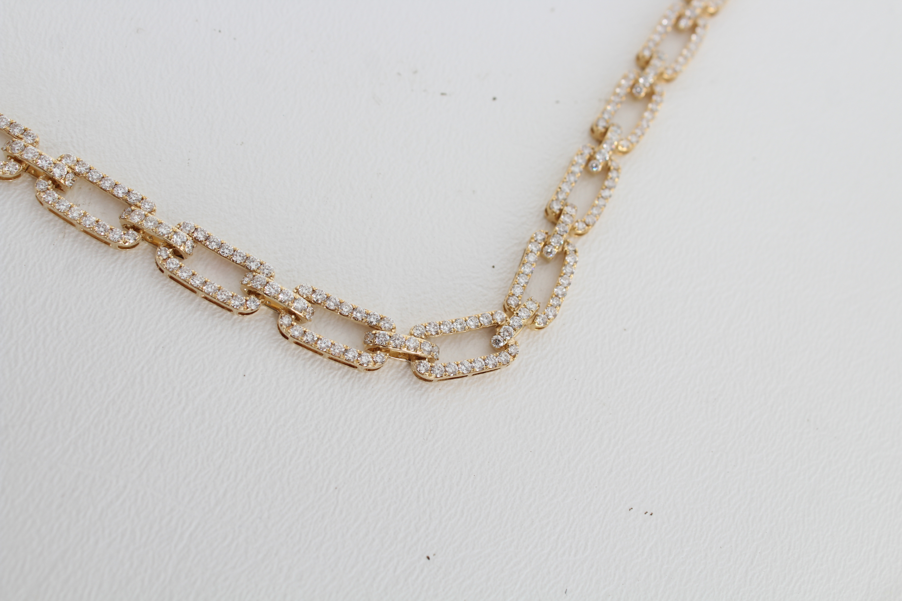 14K Gold & Diamond Chain Style Necklace - Bild 3 aus 5