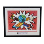 Romero Britto Commemorative Giclee