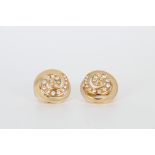 Bvlgari 18K Gold & Diamond Spiral Earrings