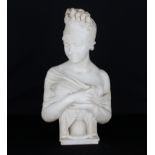 Antique Carved Alabaster Woman