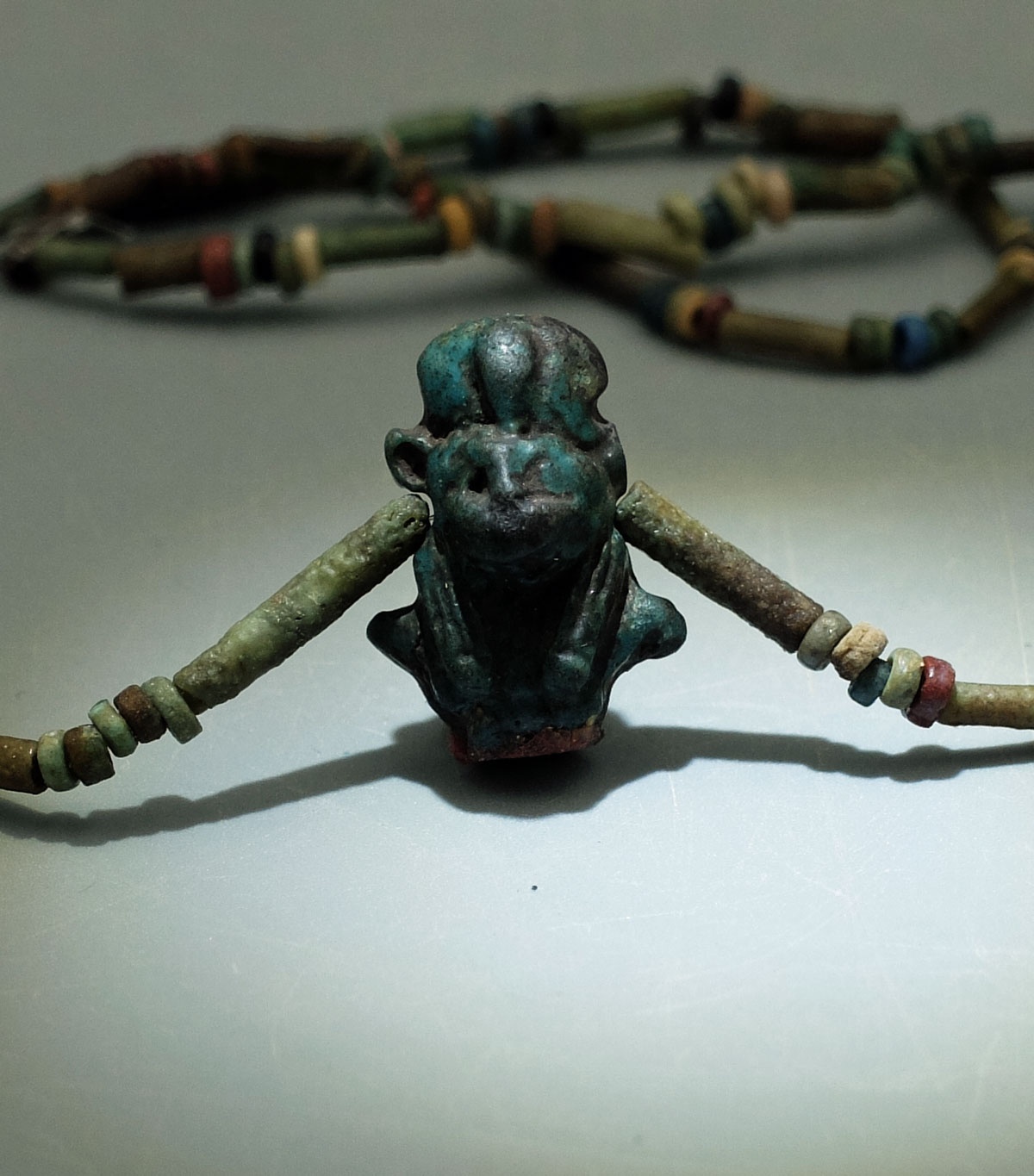 Egyptian Faience Bead Necklace, ca. 664 - 332 BC - Bild 3 aus 3