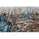Paul & Chris Calle "Battle of Verdun" Watercolor