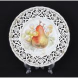 19th/20th C. Teichert Meissen Reticulated Plate