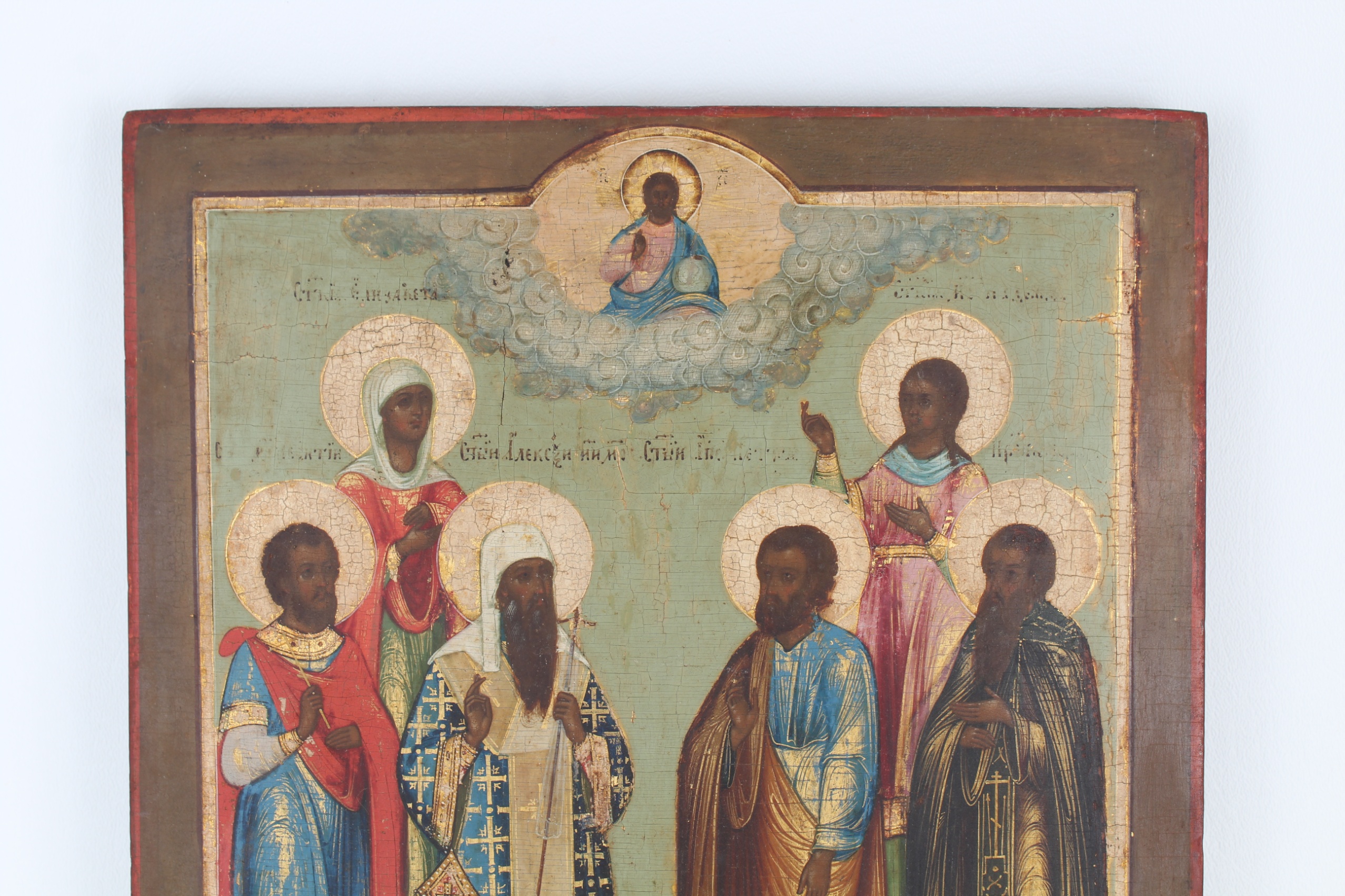 Antique Russian Icon, Assisting Saints - Bild 3 aus 6